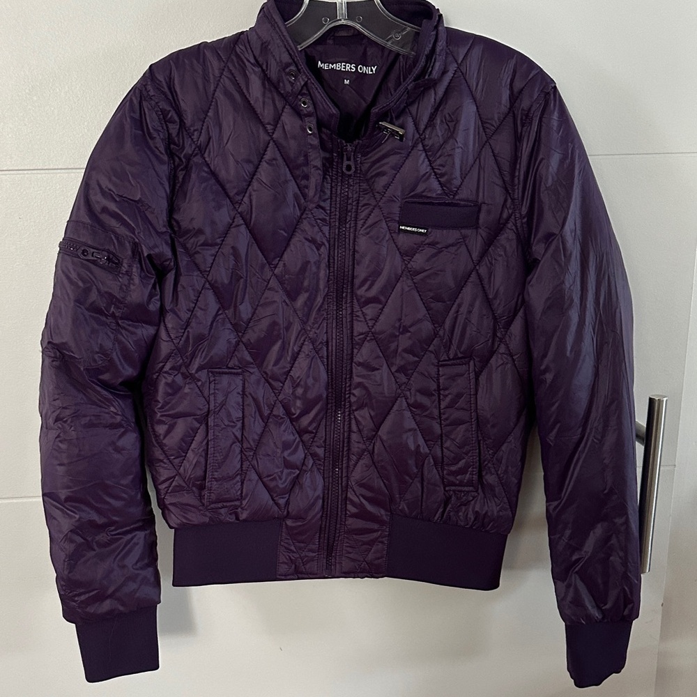 Members Only Deep Purple Quilted Jacket